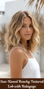 Sun-Kissed Beachy Textured Lob with Balisage