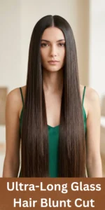 Ultra-Long Glass Hair Blunt Cut