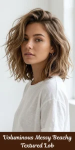 Voluminous Messy Beachy Textured Lob