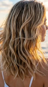 Wavy Lob Medium Hair Style