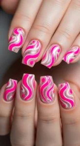 Bright Pink Swirls