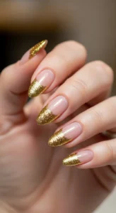 Classic Gold Glitter Tips