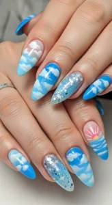 Blue Sky Nail Ideas