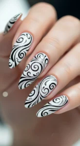 Simple Black and White Swirls