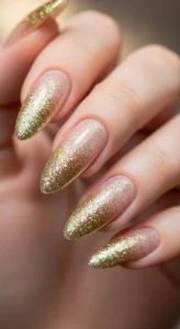 Sparkly Gold Glitter Ombre