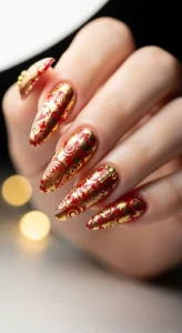 Festive Red with Gold Foil