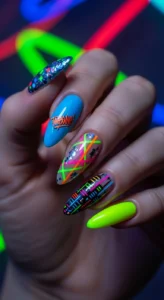 07. Bold Neon Party Style