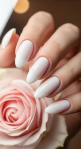 Classic Milky White Nails