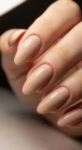 Classic Nude Almond Nails