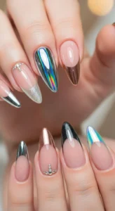 Chrome French Tip Ideas