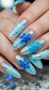 Icy Blue Snowflake Art