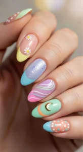 Pastel French Tip Designs