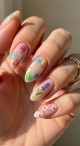 Tiny Floral Nail Art
