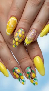 Zesty Lemon Nail Ideas