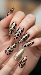 Bold Leopard Print Trendy Nails