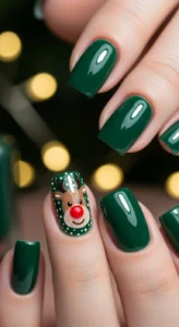 Green Festive Reindeer Design