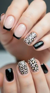 Minimalist Leopard Accent Nail