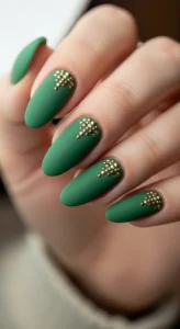 Matte Moss Green with Dots