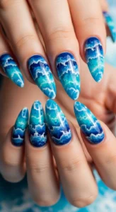 4. Ocean Blue Wave Swirls
