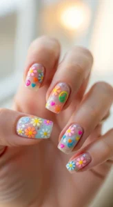 Tiny Flower Power Cute Nails