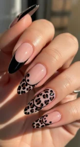 French Tip Cheetah Designs