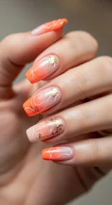 Fun Orange Ombre Fade