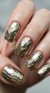 5. Sparkly Gold Glazed Chrome