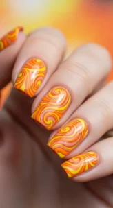 5. Sunny Orange and Yellow Swirls