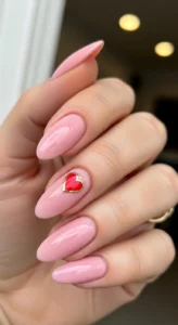 Sweet Heart Accent Nail