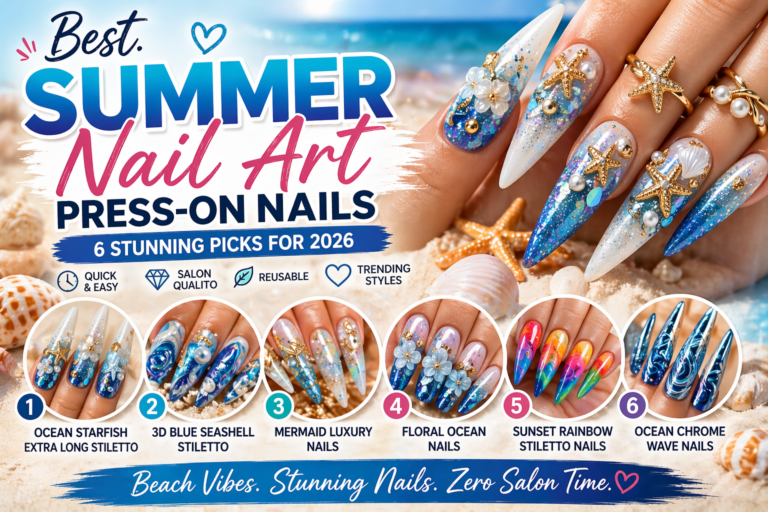 6 Best Summer Nail 2026 Art Press-On | Beach Vibes You’ll Love