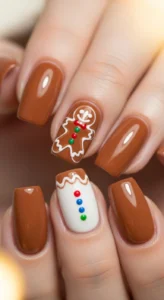 Cozy Brown Gingerbread Man Art