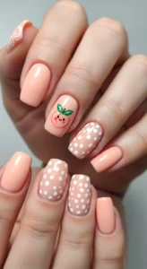 Cute Peach Nail Style