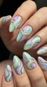 Pastel Swirl Nail Ideas