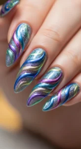 Shimmering Glaze Swirls