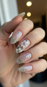 Clear Polish with Sparkles