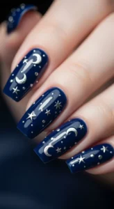Midnight Blue and Silver Stars