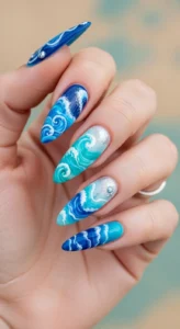 Ocean Wave Blue Designs