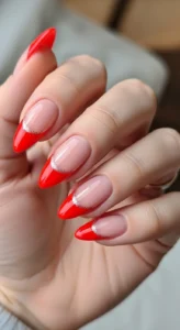 Red Hot French Manicure