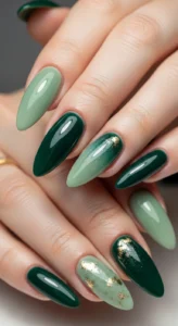 Sage and Dark Green Ombre