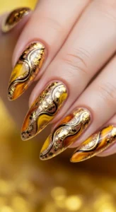 Yellow and Gold Swirls