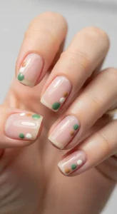 Bare Nails with Abstract Dots