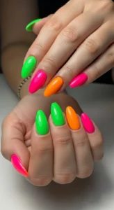 Bright Neon Gel Nails