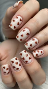 Burnt Sienna Micro Hearts