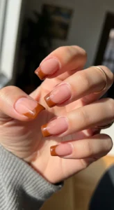 Caramel French Manicure