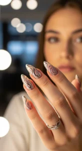 Chic Chrome Swirls