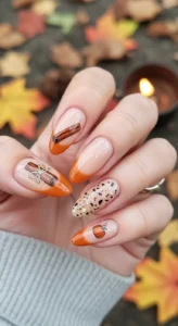 Classic Glazed Pumpkin Spice Nails