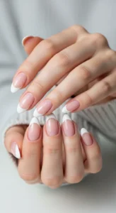 Classic White French Tip Nails