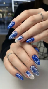 Cool Blue Jelly Manicure