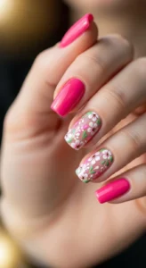 Cute Hot Pink Floral Art
