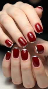 Deep Cherry Red With Chrome Tips